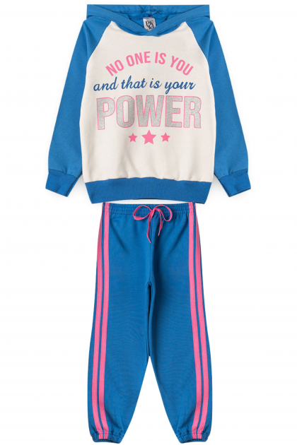 Conjunto Feminino Infantil Your Power Azul