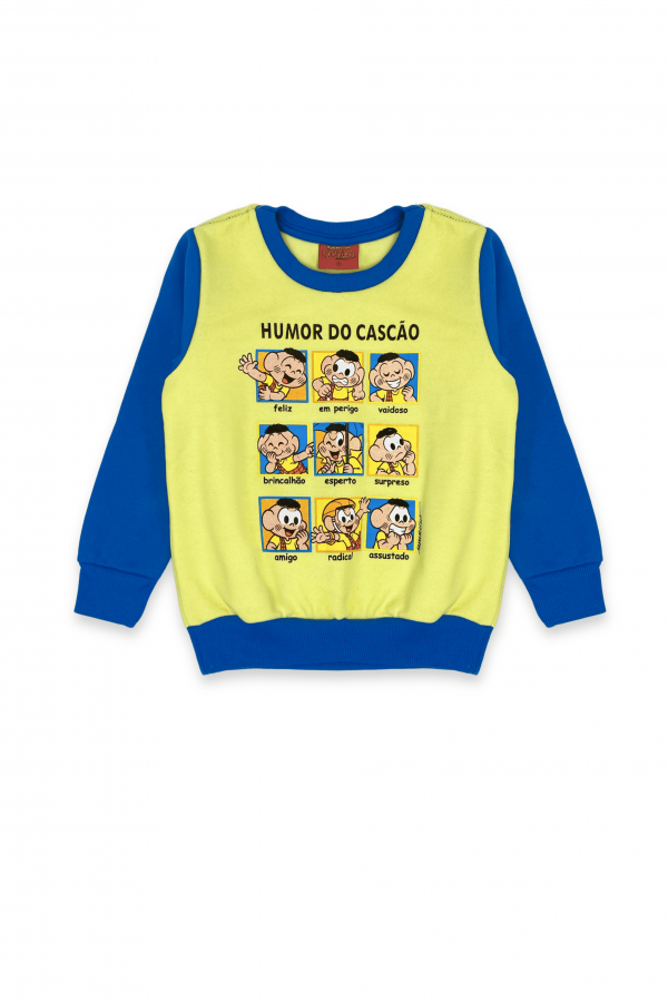 Conjunto Masculino Infantil Humor do Dia - Turma da Mônica