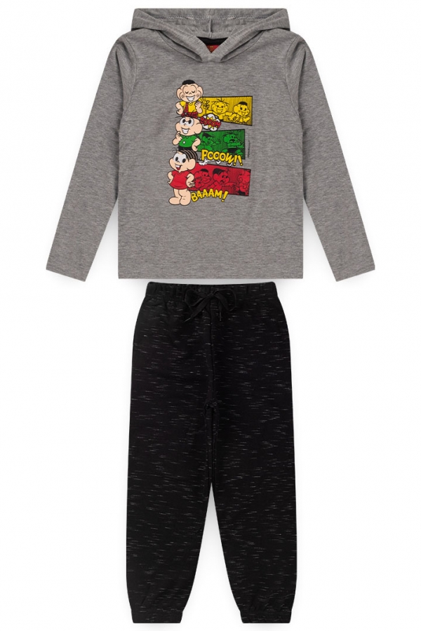 Conjunto Masculino Infantil Pooow - Turma da Mônica
