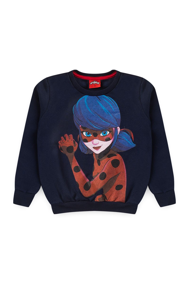 Conjunto Feminino Infantil Action - Ladybug Azul Marinho