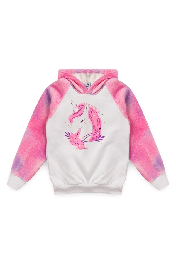 Casaco Feminino Infantil Unicórnio Tie Dye
