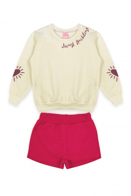 Conjunto Feminino Infantil Always Coração