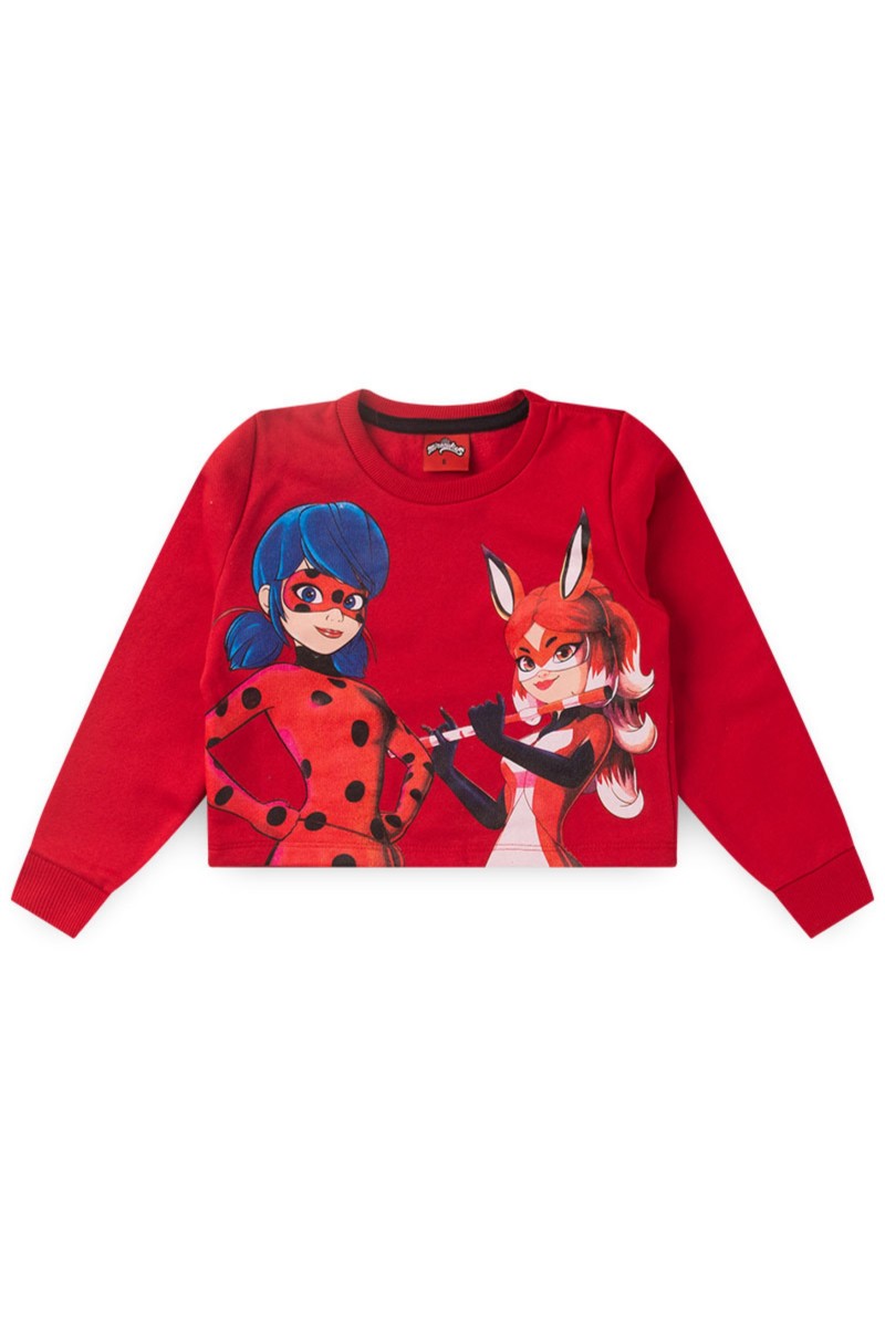 Conjunto Feminino Infantil Miraculous - Ladybug Vermelho