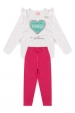 Conjunto Infantil Coração Fierce