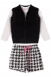 Conjunto Feminino Infantil Colete Preto