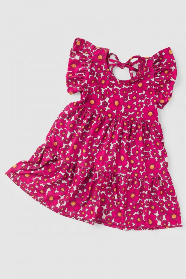Vestido Infantil Feminino Flores Delicadas