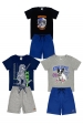 Kit Sortido 6 Peças de Roupas Infantil Menino Verão - 3 Camisetas + 3 Bermudas