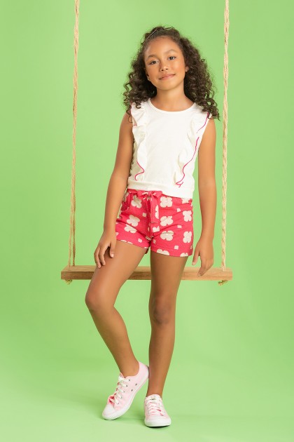 Conjunto Infantil Feminino Babado Delicado