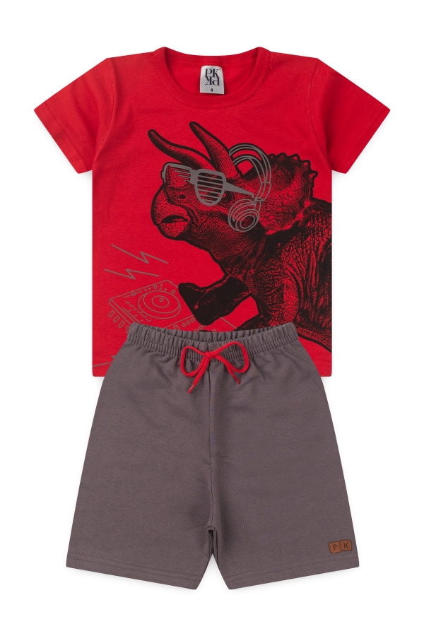 Conjunto Masculino Infantil Dj Dinossauro