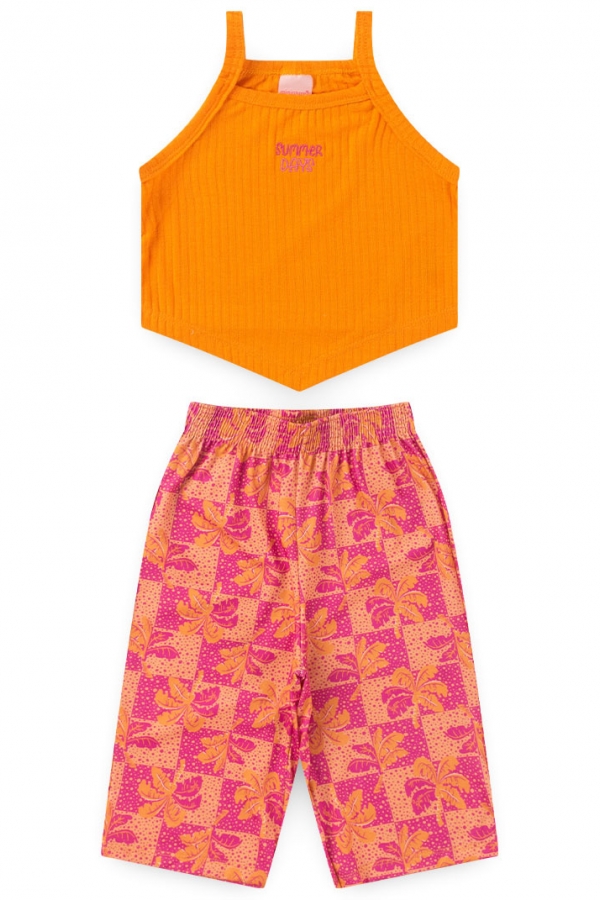 Conjunto Infantil Feminino Ribana Pontilhada