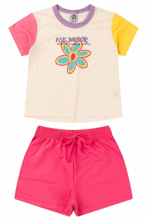Conjunto Infantil Feminino Me Faz Sorrir