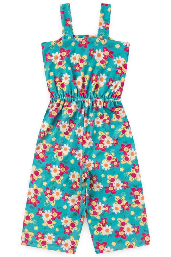 Macaquinho Feminino Infantil Flores Tropicais