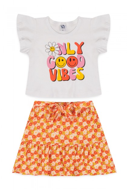 Conjunto Infantil Feminino Vibrações Positivas