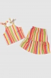 Conjunto Infantil Feminino Listras Pontilhadas