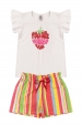 Conjunto Feminino Infantil Moranguinho Alto Relevo