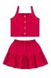 Conjunto Feminino Infantil Botões