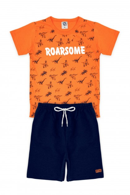 Conjunto Masculino Laranja Roar Some