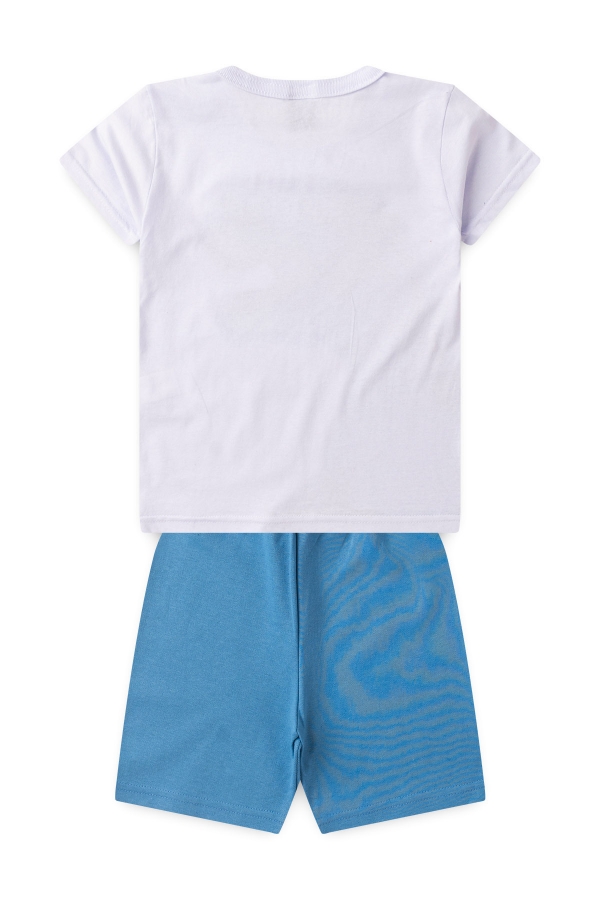 Conjunto Masculino Infantil Dino Rex Azulado