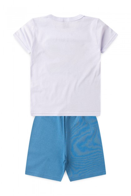 Conjunto Masculino Infantil Dino Rex Azulado