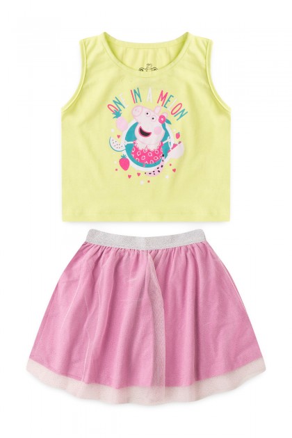 Conjunto Feminino Infantil Salada de Frutas - Peppa Pig