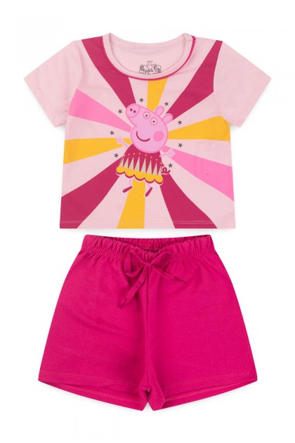 Conjunto Feminino Infantil Circense - Peppa Pig