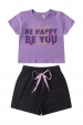 Conjunto Feminino Infantil Brilhante e Reluzente