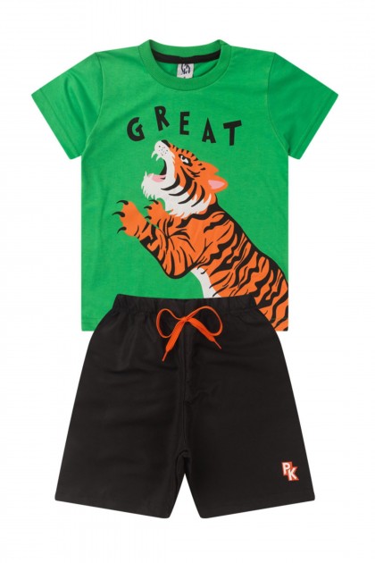 Conjunto Infantil Masculino Rugido de Tigre