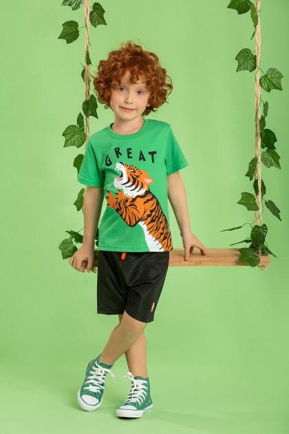 Conjunto Infantil Masculino Rugido de Tigre