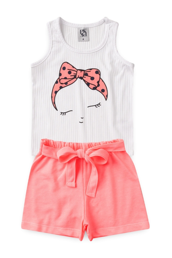 Conjunto Feminino Infantil Tiara Rosa