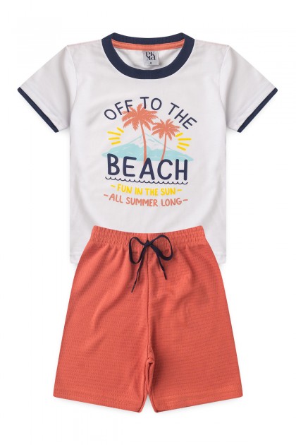 Conjunto Infantil Masculino Durante O Verão