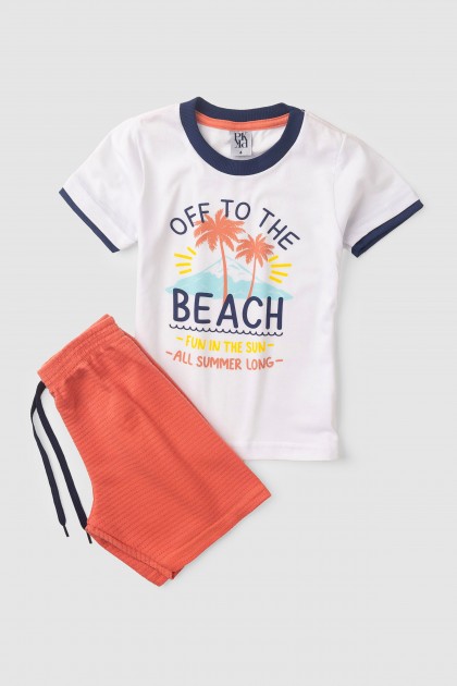 Conjunto Infantil Masculino Durante O Verão