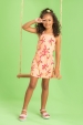 Vestido Infantil Feminino Coqueiros Tropicais