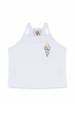 Conjunto Feminino Infantil Pantacourt Sorvete Branco