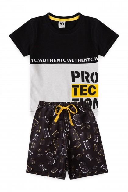 Conjunto Masculino Infantil Protection Preto