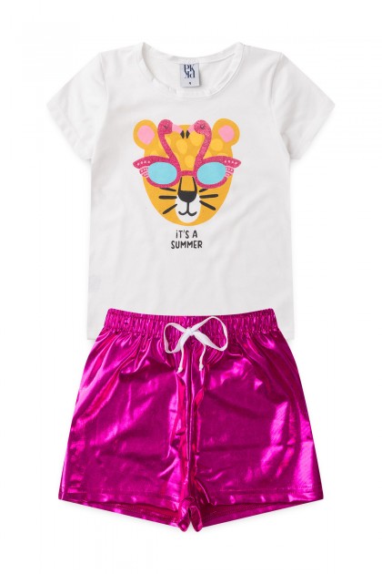 Conjunto Feminino Infantil Estilo Animal