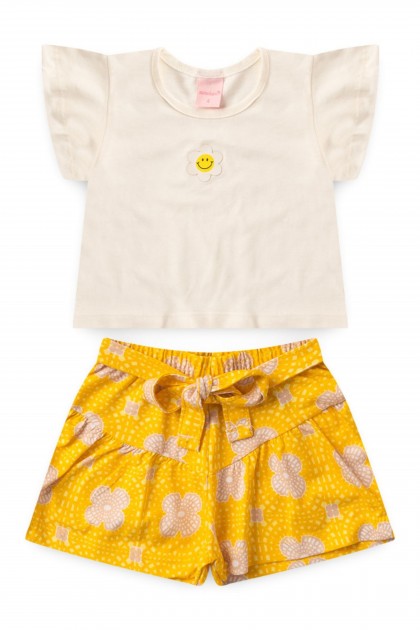 Conjunto Infantil Feminino Patch Margarida