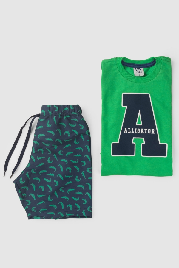 Conjunto Infantil Masculino Pequeno Jacaré