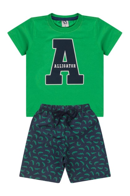 Conjunto Infantil Masculino Pequeno Jacaré