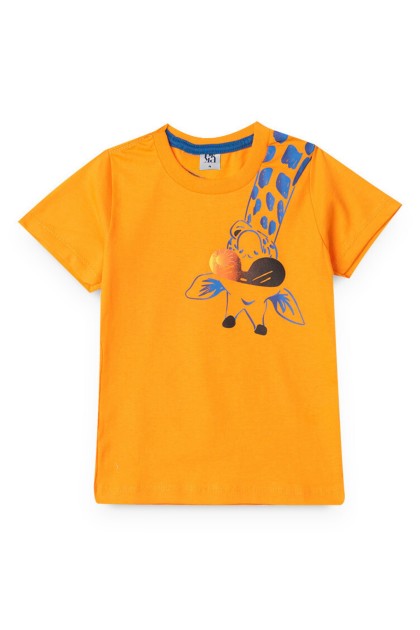 Conjunto Masculino Infantil Girafa Sun Laranja