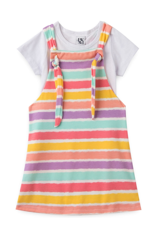 Salopete Feminino Infantil Listras