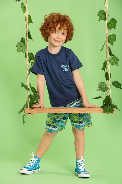 Conjunto Infantil Masculino Vibrações de Verão