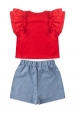 Conjunto Feminino Infantil Babado Frufru