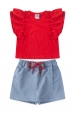 Conjunto Feminino Infantil Babado Frufru