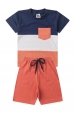 Conjunto Infantil Masculino Tricolor Waffle