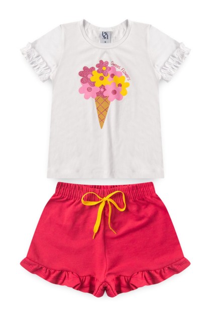 Conjunto Infantil Feminino Sweet Flowers