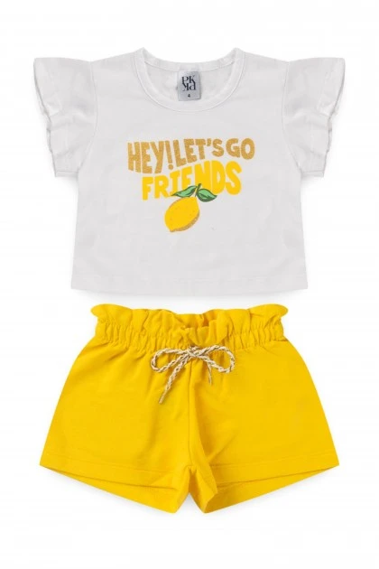 Conjunto Infantil Feminino Vamos Lá!