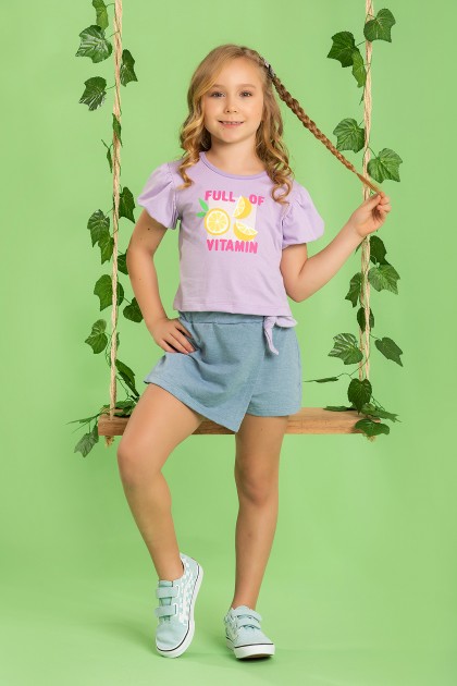 Conjunto Feminino Infantil Vitaminas