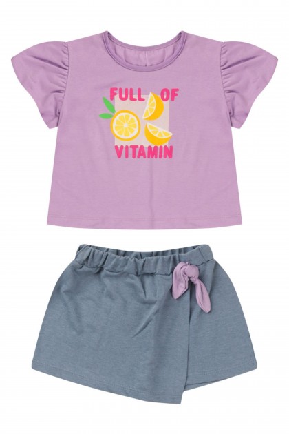 Conjunto Feminino Infantil Vitaminas