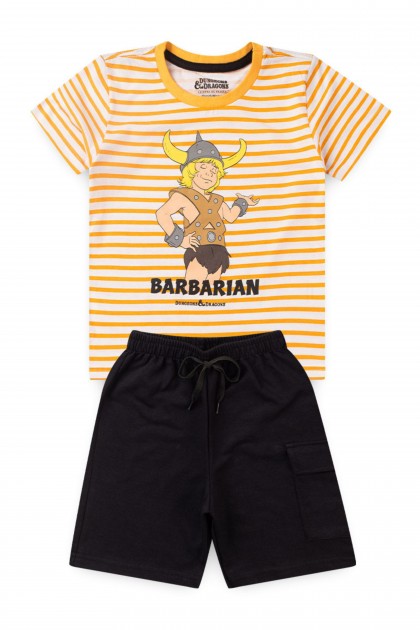 Conjunto Masculino Infantil Barbarian - Caverna do Dragão