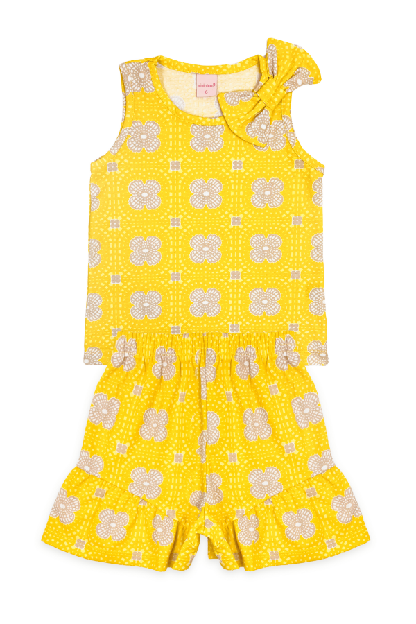 Conjunto Infantil Feminino Floral Lace